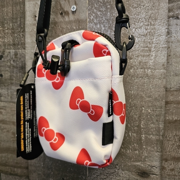 Converse X Hello Kitty Unisex Phone Pouch Case Crossbody Bag Courdura White - Picture 1 of 7